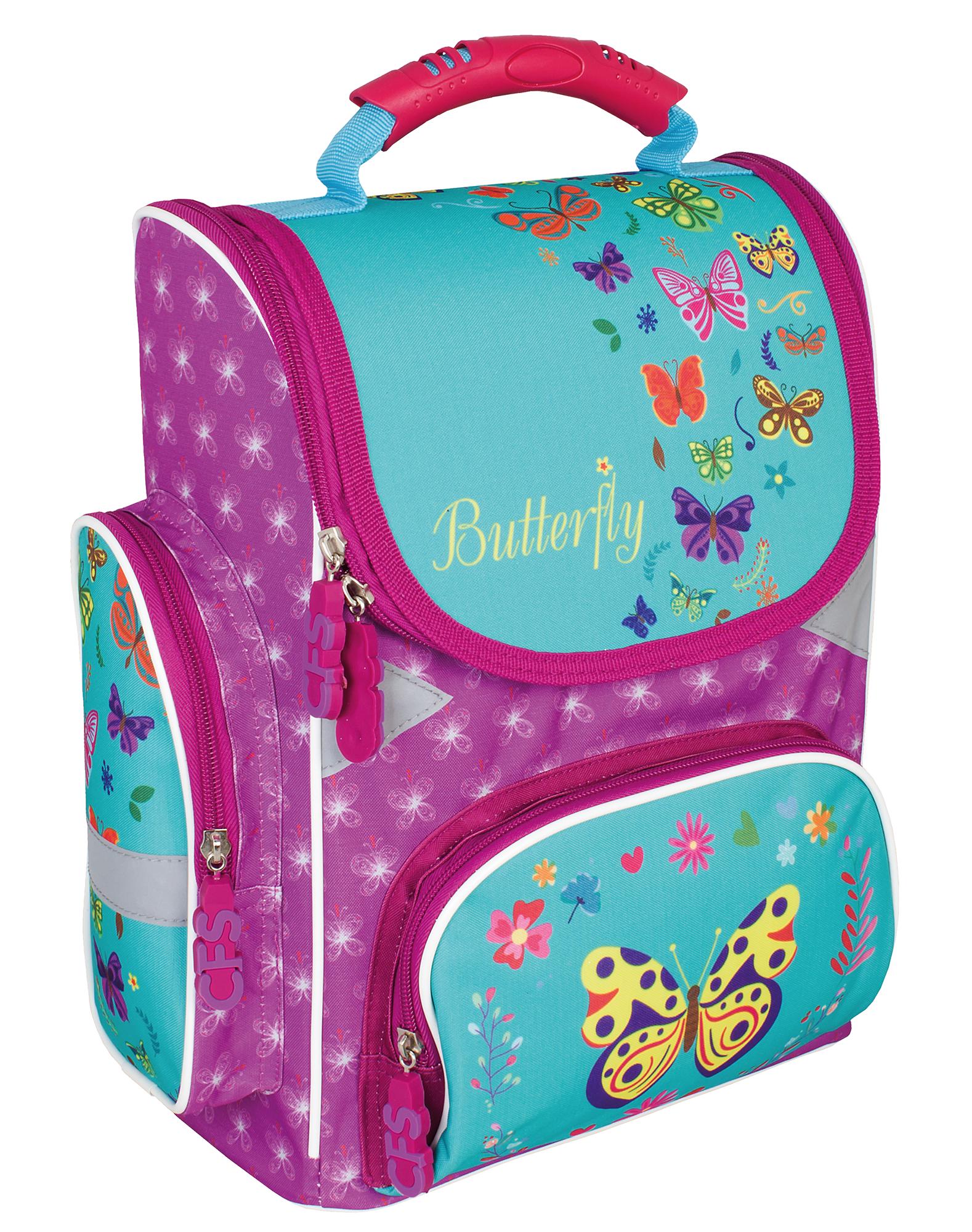 Ранец школьный Cool For School Butterfly 34x26x12 см 6-15 л Разноцветный (CF86194)