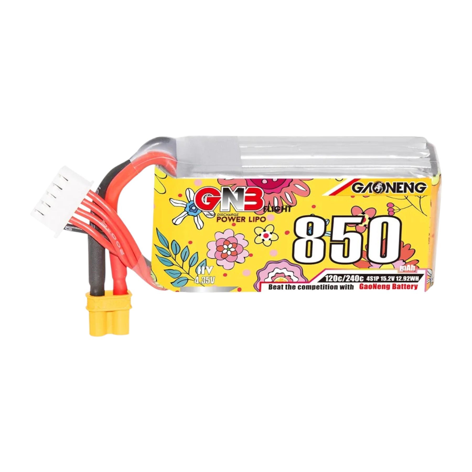 Аккумулятор для дрона Gaoneng GNB LiHV 4S1P 850 mAh 120C с разъемом XT30 (812488)