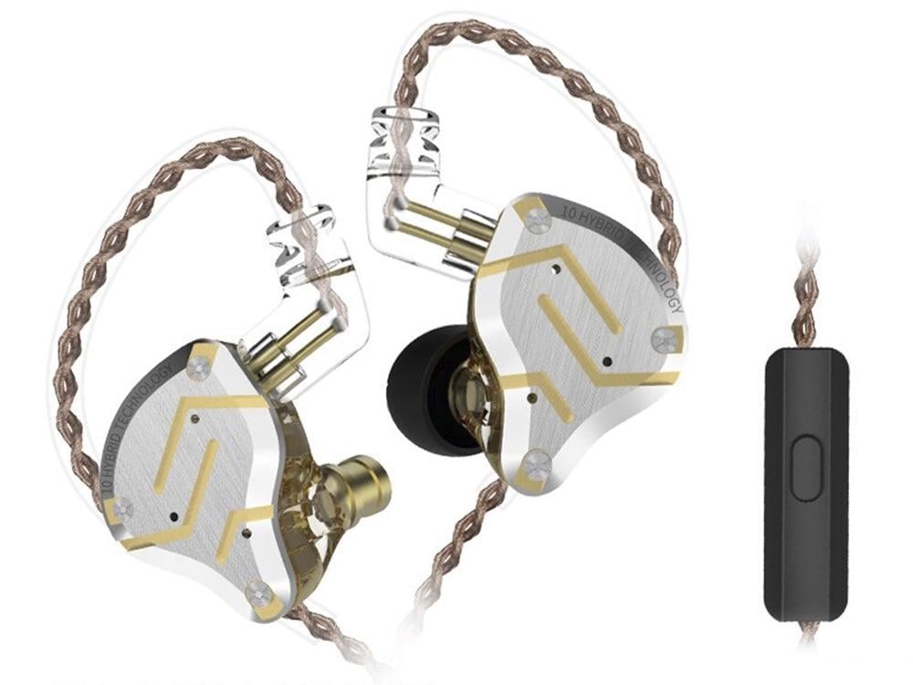 Гарнитура KZ ZS10 PRO 4BA 1DD HIFI металлическая