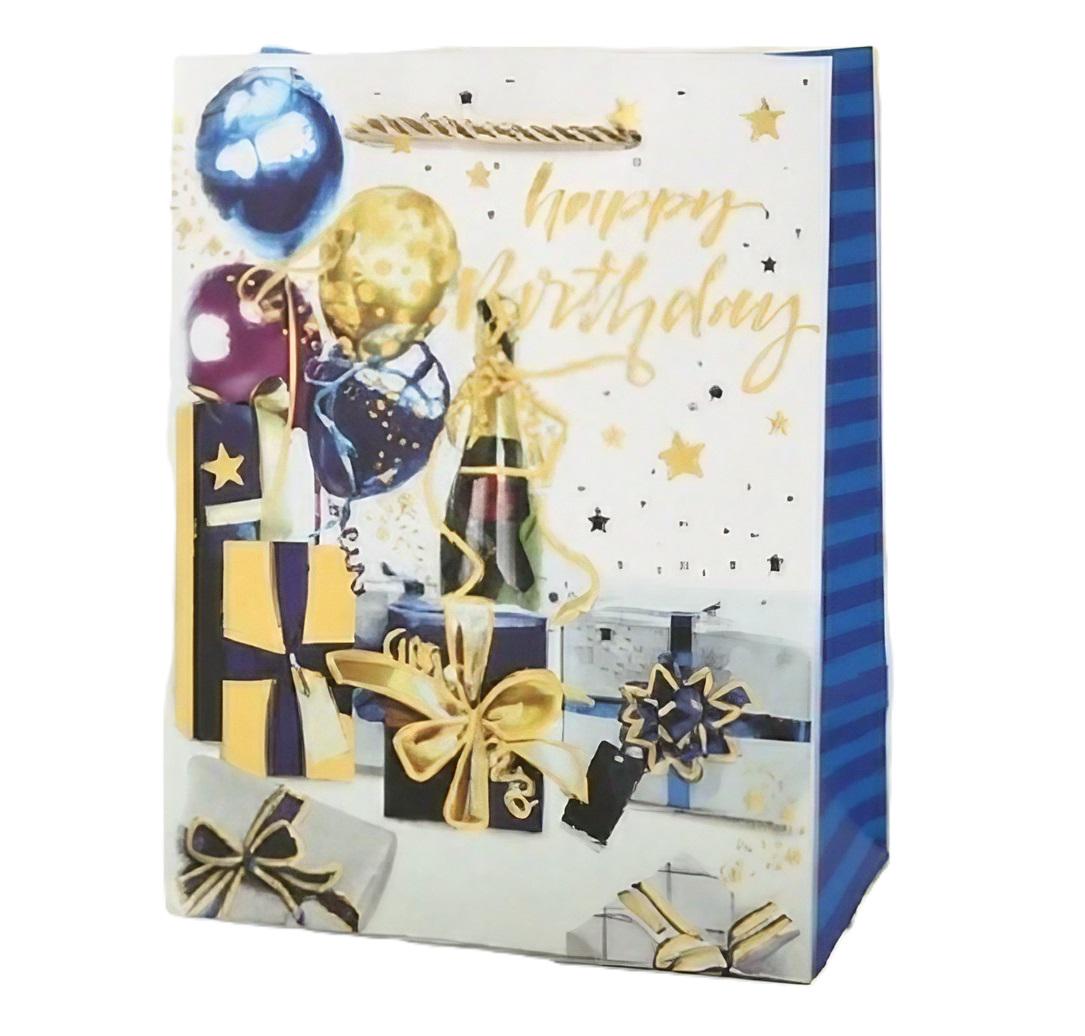 Подарочный пакет Stenson R33232-M Happy birthday 26х32х10 см