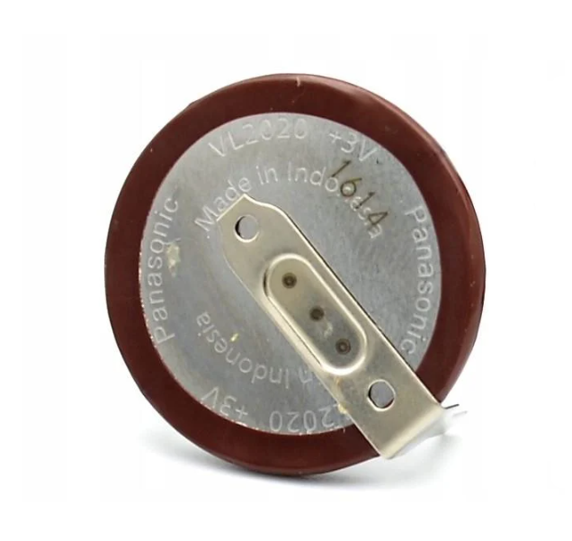 Акумулятор Panasonic VL-2020 3V із виводами під кутом 90°