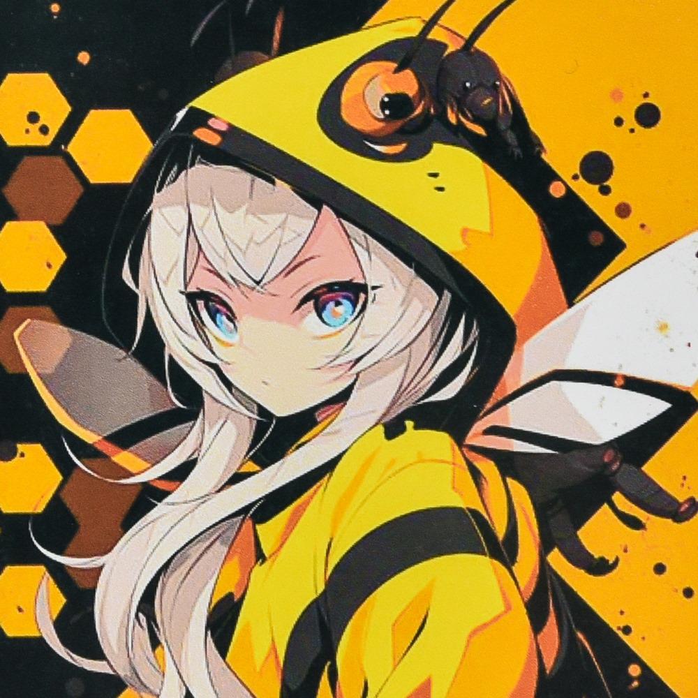 Картина по номерам Strateg Аниме-пчела алмазная вышивка мозаика 30x40 см (VM-127-A-205)