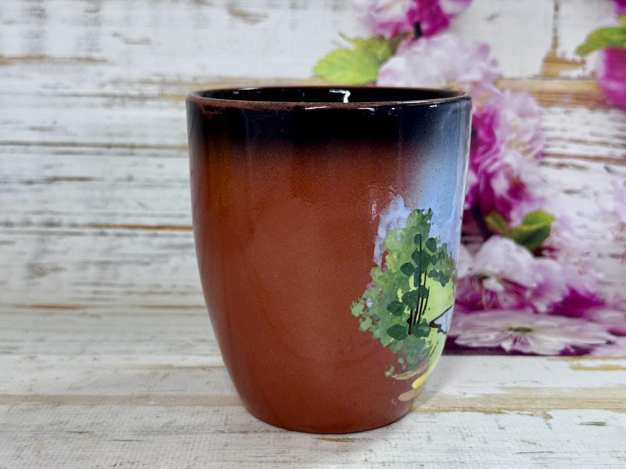 Стакан из красной глины Лето с летним дизайном 300 мл (2420089089) - фото 4 Стакан из красной глины Лето с летним дизайном 300 мл (2420089089) - фото 4