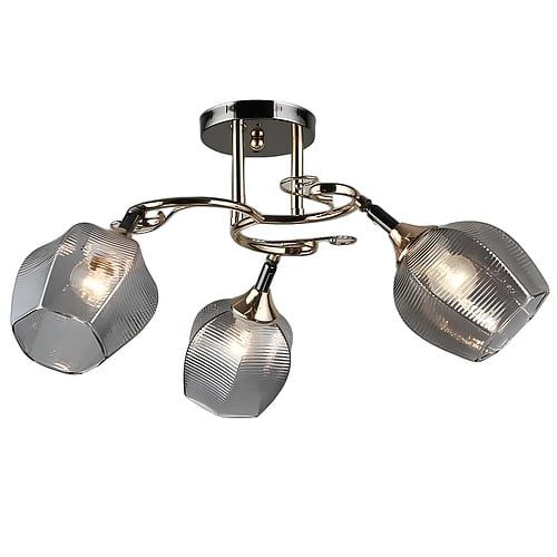 Люстра Svet с поворотными плафонами на три лампы Е27 Дымчатый (SR-N5005/3 FGD+BCH)
