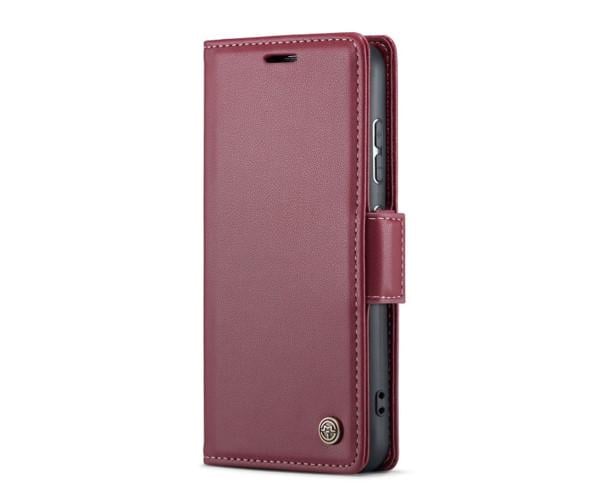 Чехол книжка CaseMe Leather Magnet Case для Samsung Galaxy S24 Plus Бордовый
