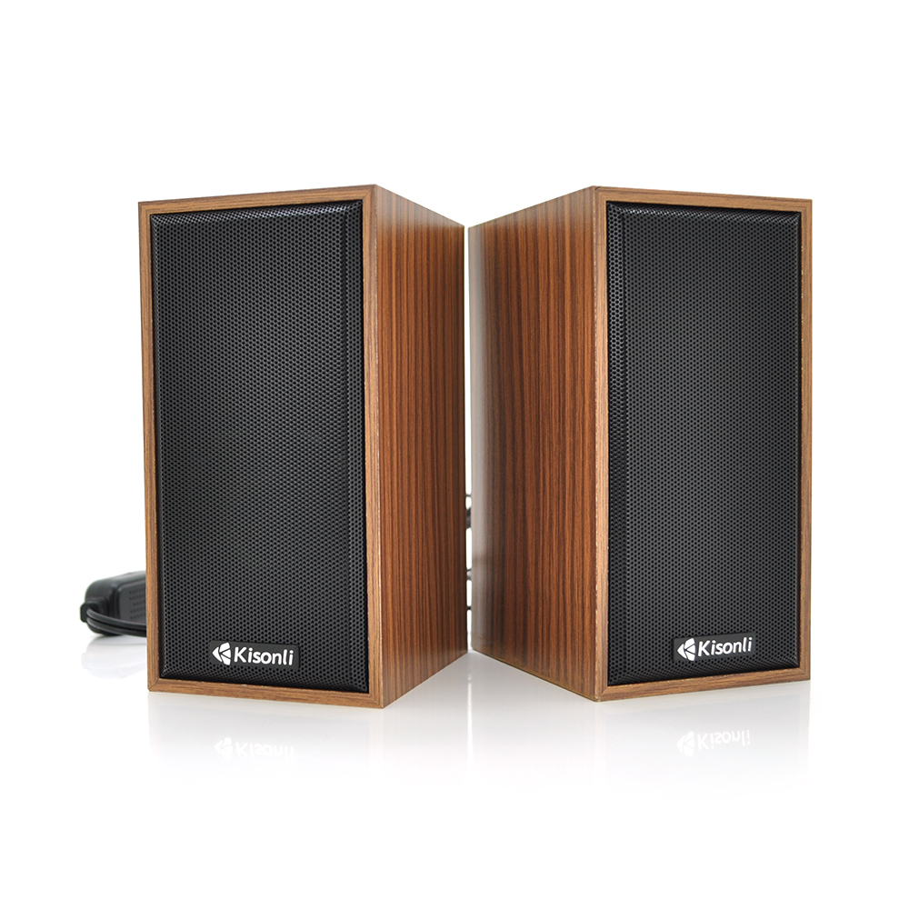 Набор портативных колонок Kisonli 2.0 T-002A USB 3,5 мм Черный (23417)
