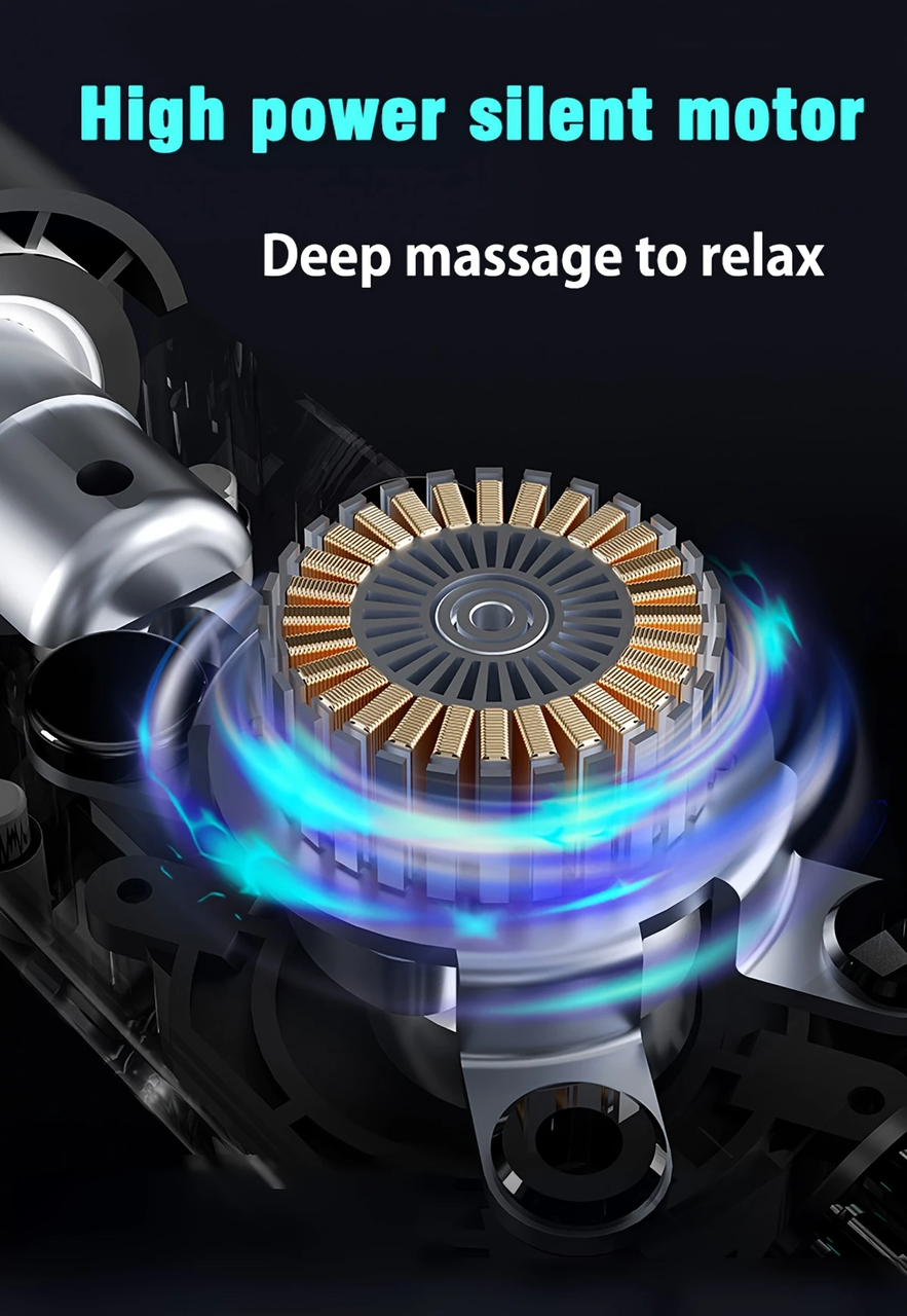 Массажер перкуссионный ударный Sorudel для мышц/антицеллюлитный с 8 насадками (2649992793) - фото 7 Массажер перкуссионный ударный Sorudel для мышц/антицеллюлитный с 8 насадками (2649992793) - фото 7