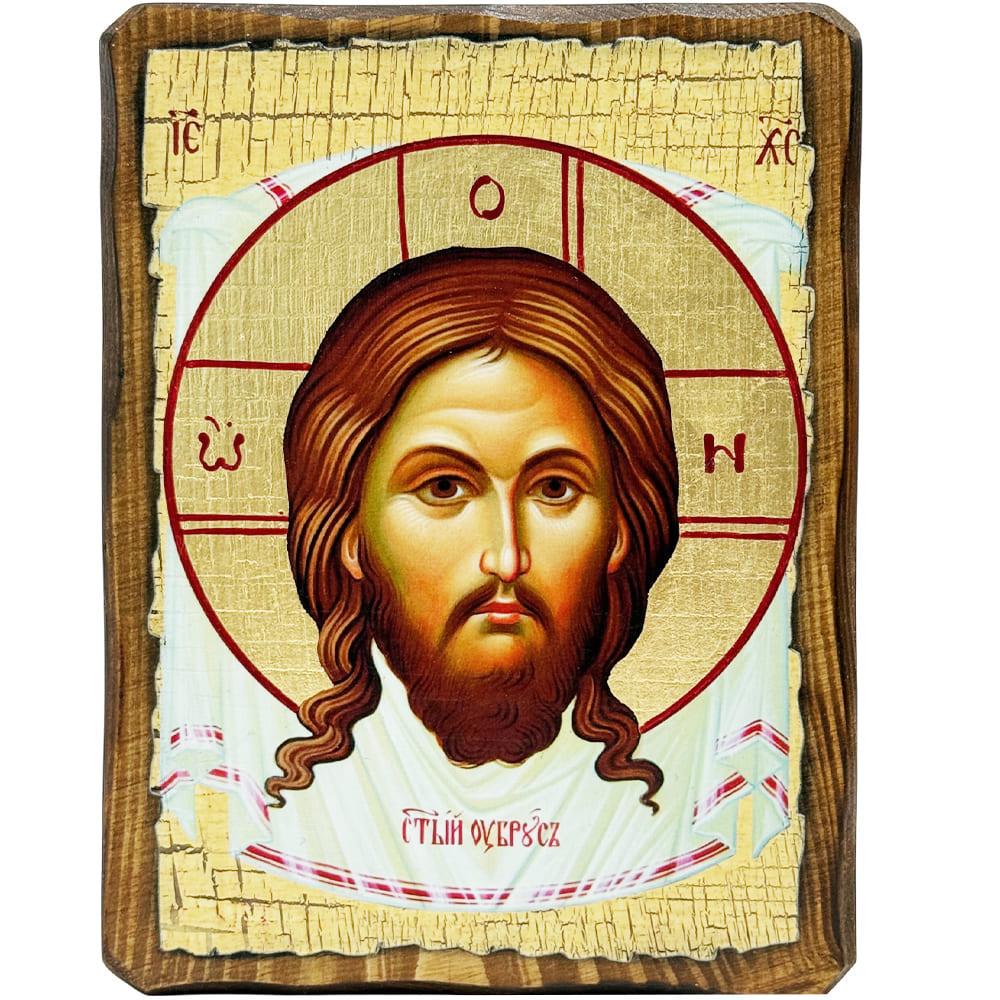 Ікона Святий Спас Нерукотворний під старовину 13х17 см (1828-1)