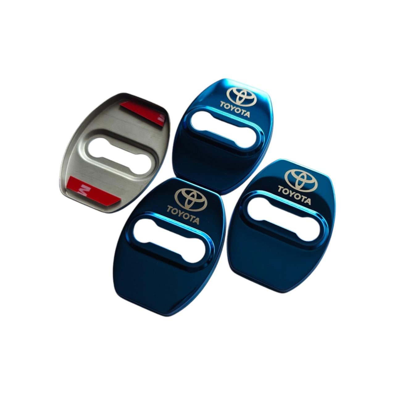 Накладки на дверний замок з логотипом Toyota 02 4 шт. Синій (2404842863)