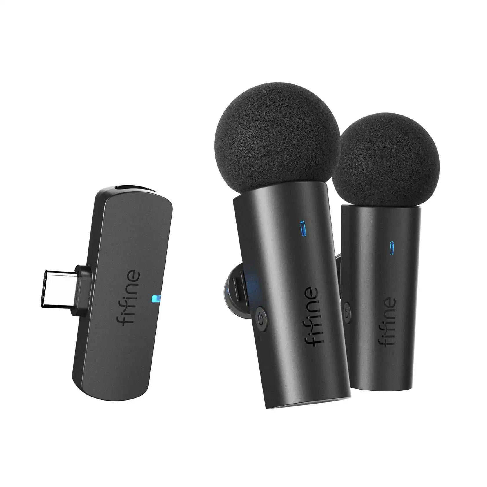 Микрофон петличный беспроводной FIFINE M8 двойной (34629802)