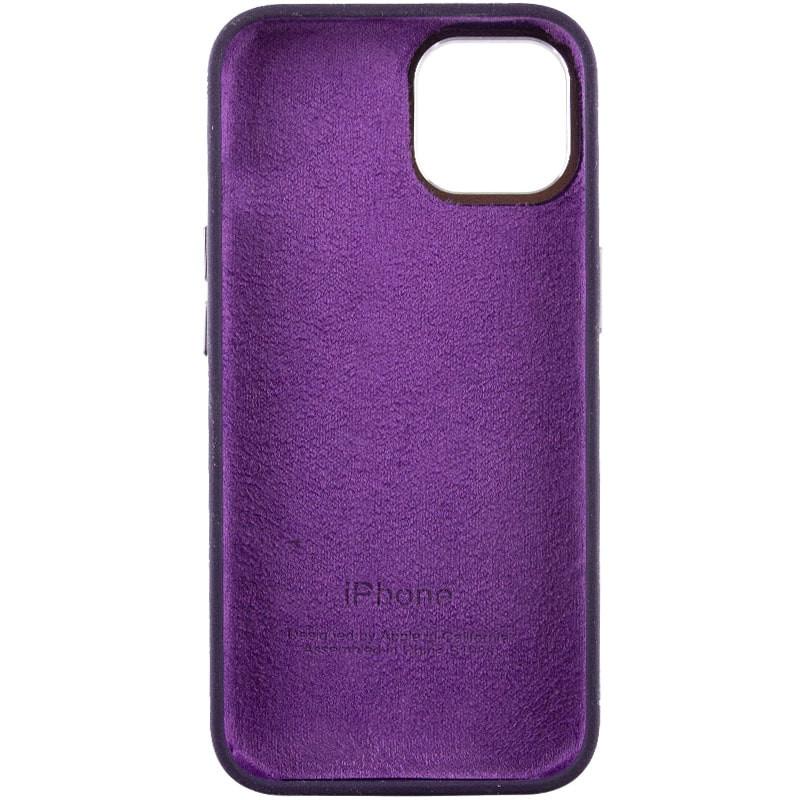 Противоударный чехол Silicone Case Metal Buttons (AA) для Apple iPhone 13 (6.1") Фиолетовый / Elderberry - фото 4