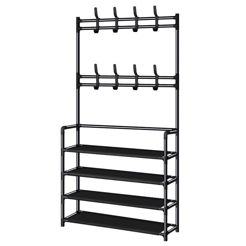 Полиця для одягу та взуття Multifunctional Shoe and Hat Rack металева 60x26x170 см