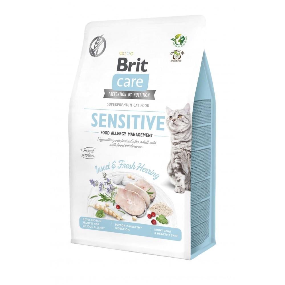 Корм сухой Brit Cat Grain Free Insect для взрослых кошек с пищевой непереносимостью с насекомыми и рыбой 400 г (34806658)