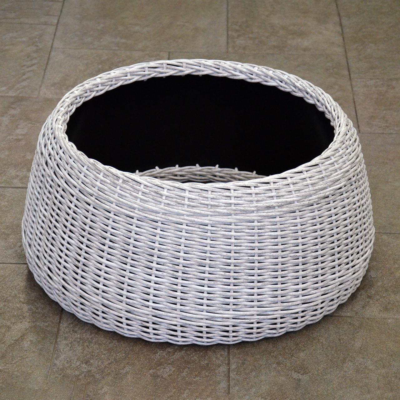 Подставка-юбка под елку плетенная из искусственного ротанга/ручной работы L Белая береза (13450327) - фото 4 Подставка-юбка под елку плетенная из искусственного ротанга/ручной работы L Белая береза (13450327) - фото 4