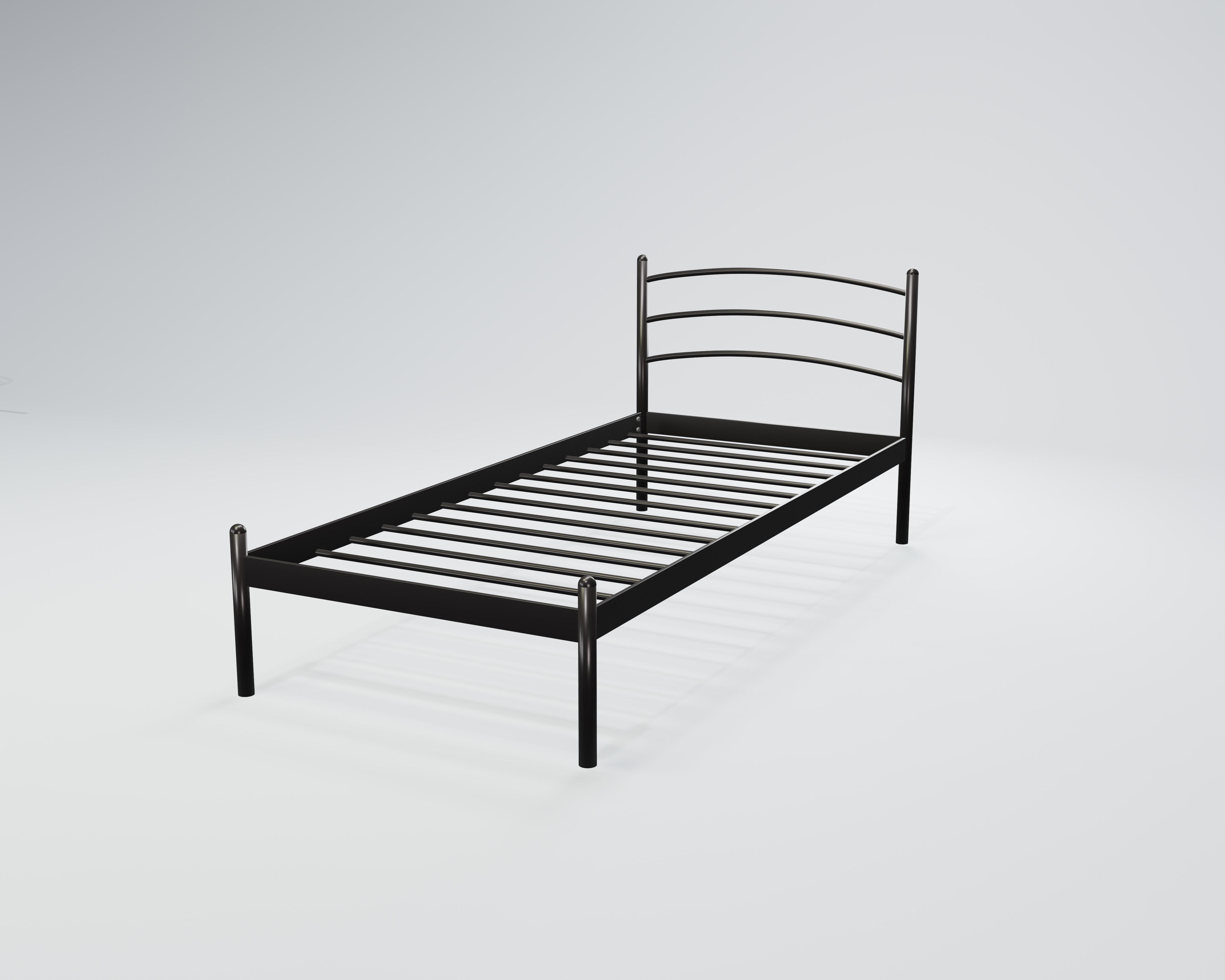 Кровать металлическая Маранта Мини 80x200 см Черный глянец Кровать металлическая Маранта Мини 80x200 см Черный глянец