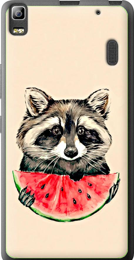 Чохол на Lenovo A7000 Єнотик з кавуном (4605t-120-42517)