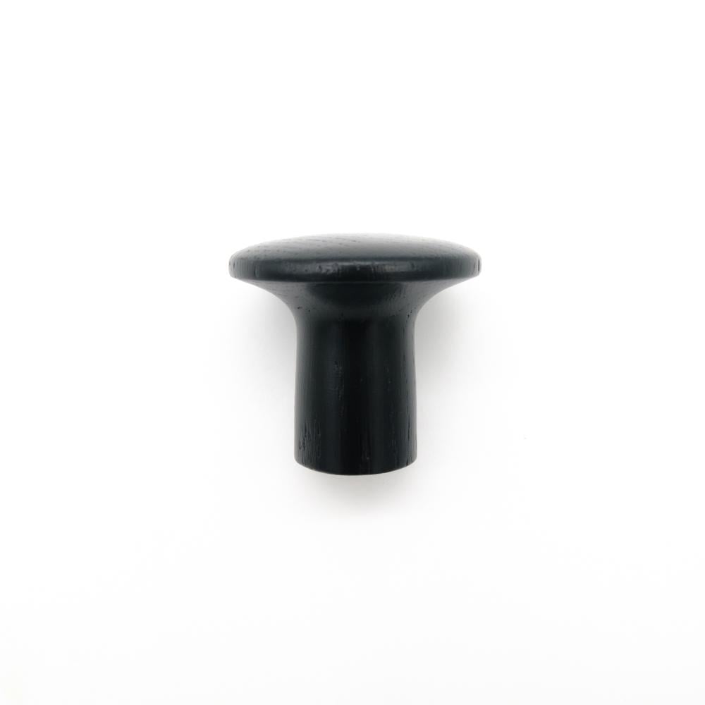 Крючок деревянный мебельный для одежды ø50 мм 1 шт. Черный (48897) - фото 3