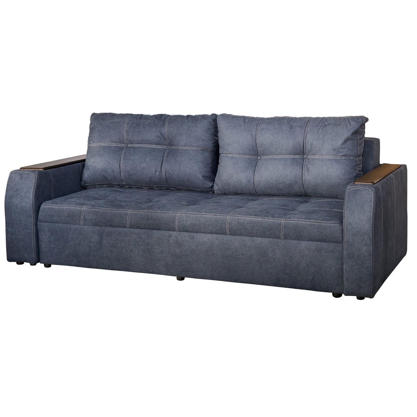 Диван розкладний Мебель-Сервіс Діна висувний ДСП/метал тканина Росто Синій