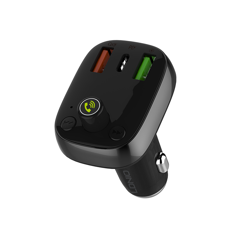 FM-Трансмиттер адаптер Ldnio с Bluetooth C704Q 2 USB/1Type-C PD/QC4.0 36 W автомобильный