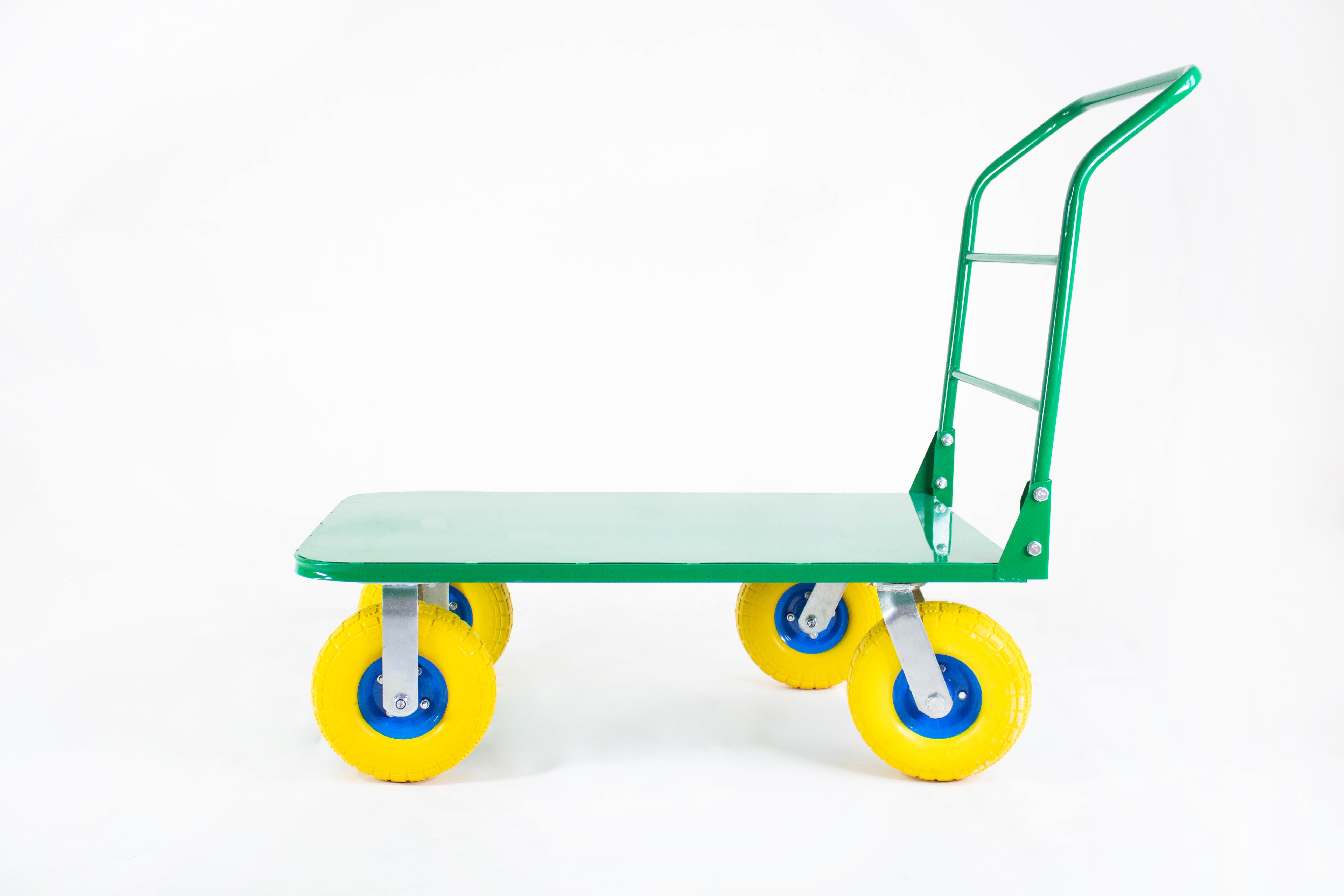 Тележка четырехколесная складная Тандем колеса PU 600х1000 мм (ТПР-02Пу)