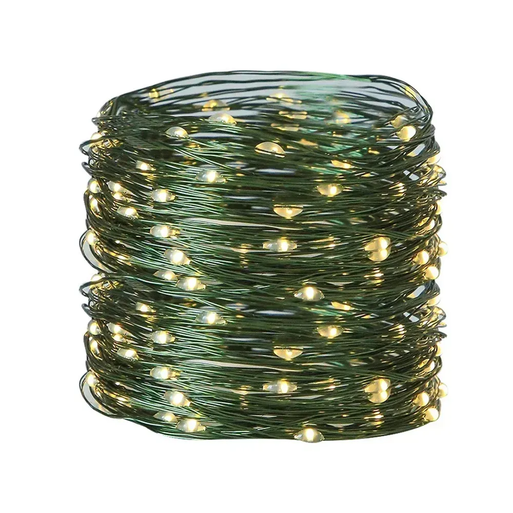 Гірлянда Роса від USB 120 м 1200LED Теплий білий/зелений провід (30853920) - фото 7