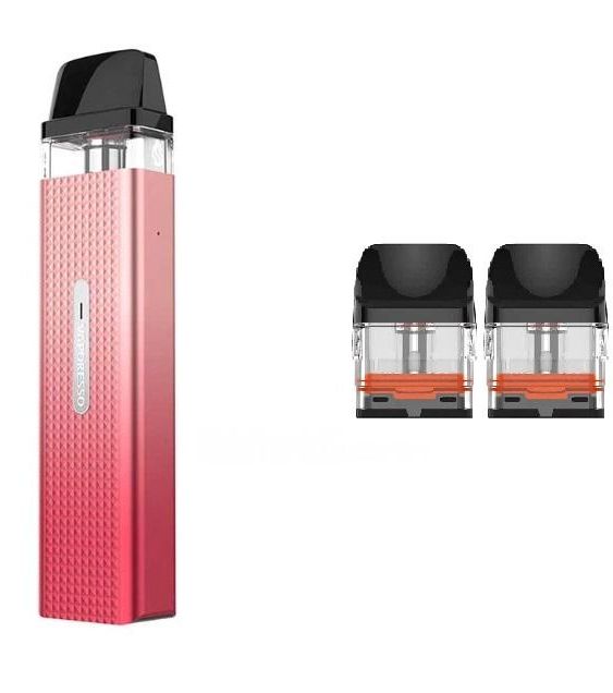 Электронная сигарета многоразовая Vaporesso XROS Mini Kit и 2 дополнительных картриджа Sakura Pink/Red (83492759) - фото 1