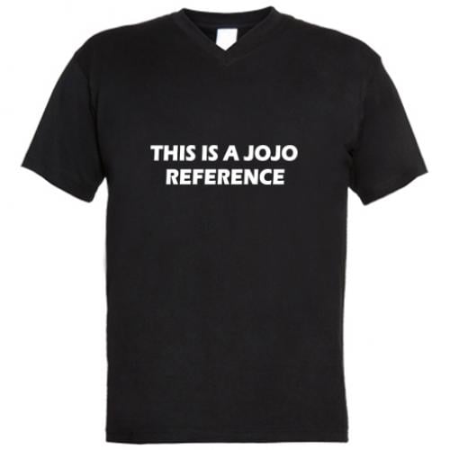 Футболка мужская с V-образным вырезом This is a JOJO reference 2XL Черный (8112566-2-146265-XXL) Футболка мужская с V-образным вырезом This is a JOJO reference 2XL Черный (8112566-2-146265-XXL)