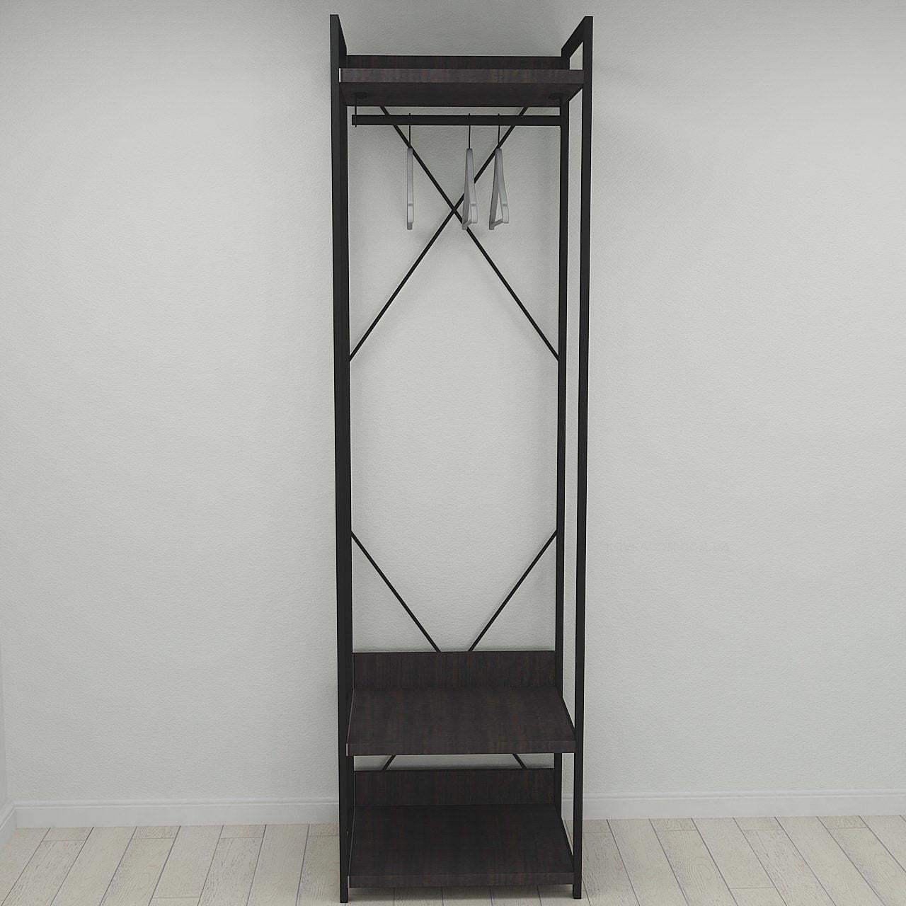 Шкаф Ferrum-decor Гардероб Уни секция 1 серии Конект металл/ДСП 32 мм 220x60x50 см Черный/Венге Магия (FRD-104500) Шкаф Ferrum-decor Гардероб Уни секция 1 серии Конект металл/ДСП 32 мм 220x60x50 см Черный/Венге Магия (FRD-104500)