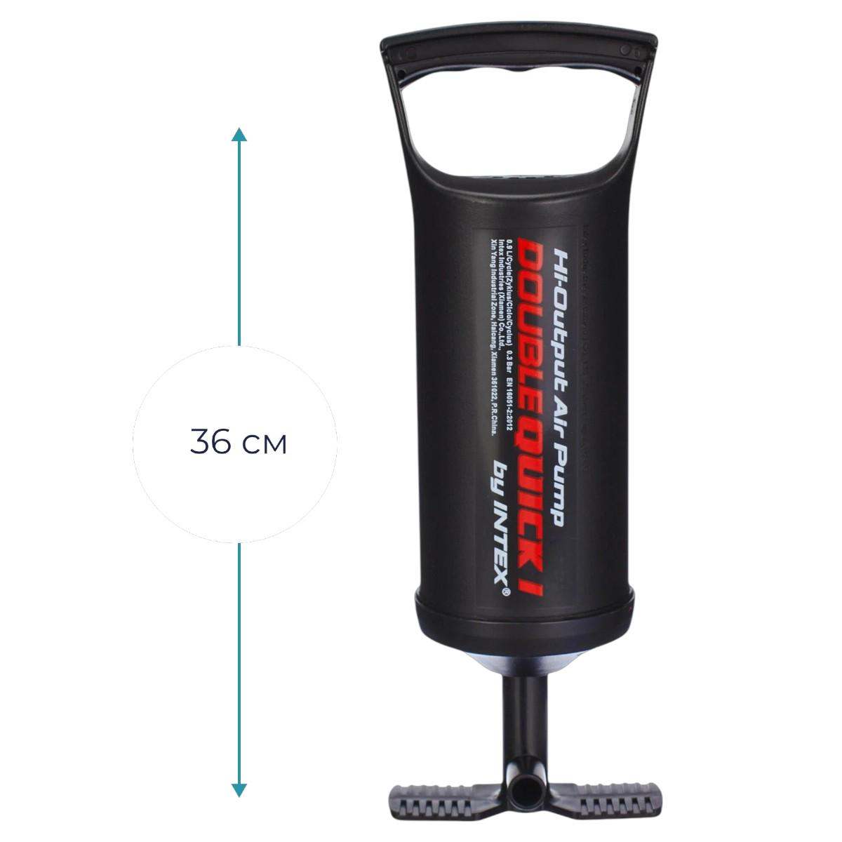 Насос ручной Intex для кроватей матрасов кругов и лодок 36 см (68614) - фото 6