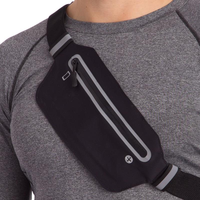 Спортивная сумка-ремень Zelart SP-Sport C-0329 с карманами для бега Черный (DR002169)