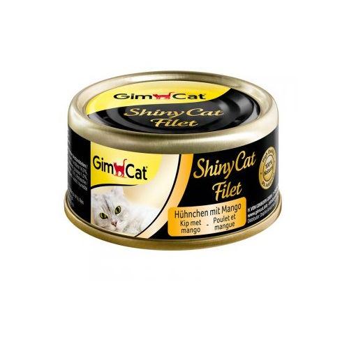 Корм вологий GimCat Shiny Cat для кішок з куркою та манго 70 г (4002064412979)