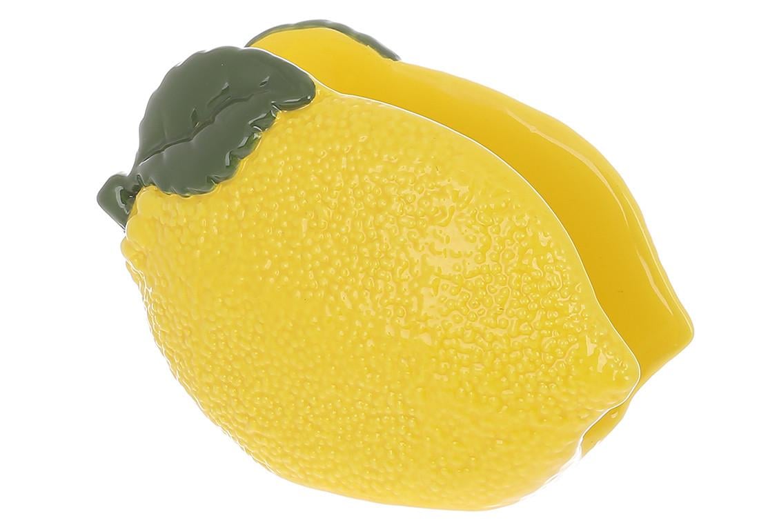 Салфетница Bonadi 928-071 Lemon керамическая 13,5х10 см Желтый (2072999241)