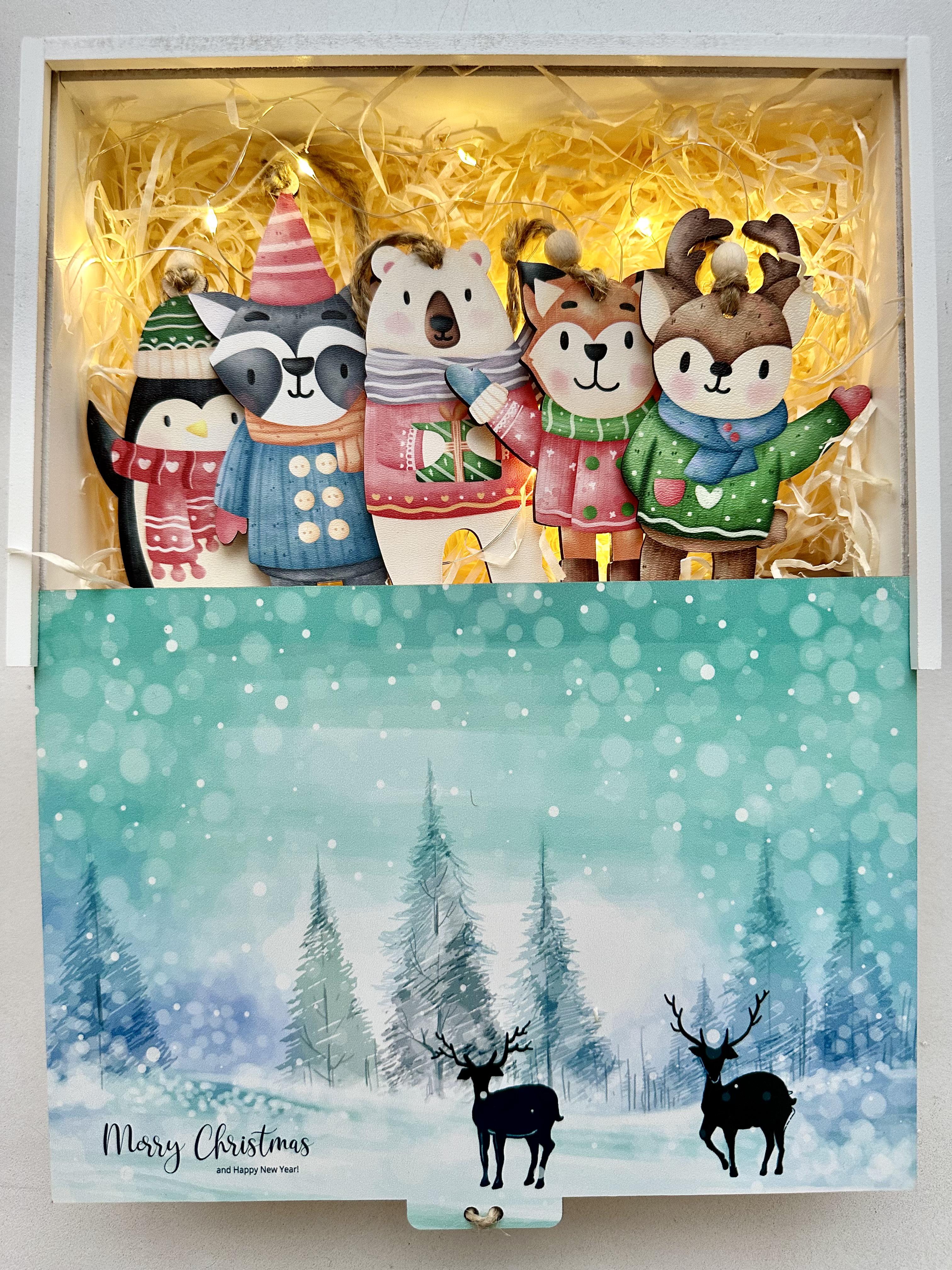 Набір новорічний з іграшками у святковій коробочці 5 шт. - фото 11 Набір новорічний з іграшками у святковій коробочці 5 шт. - фото 11