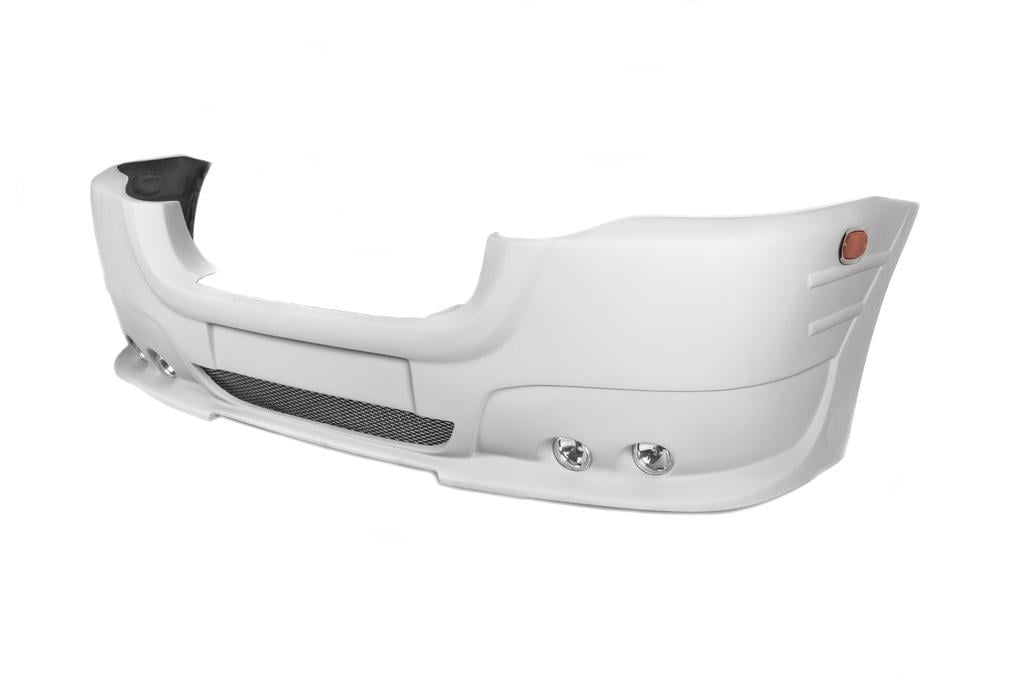 Передний бампер 4 фары Meliset для Volkswagen Crafter 2006-2016 гг. стеклопластик Под покраску