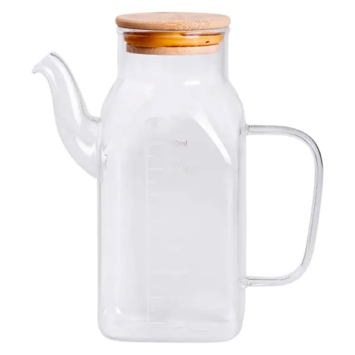 Ємність для олії та оцту з бамбуковою кришкою 750 мл (HP-34-1) - фото 2