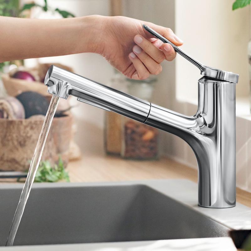 Cмеситель для кухни Hansgrohe ZESIS M33 74800000 с видвижной лейкой Хром (132624) - фото 3