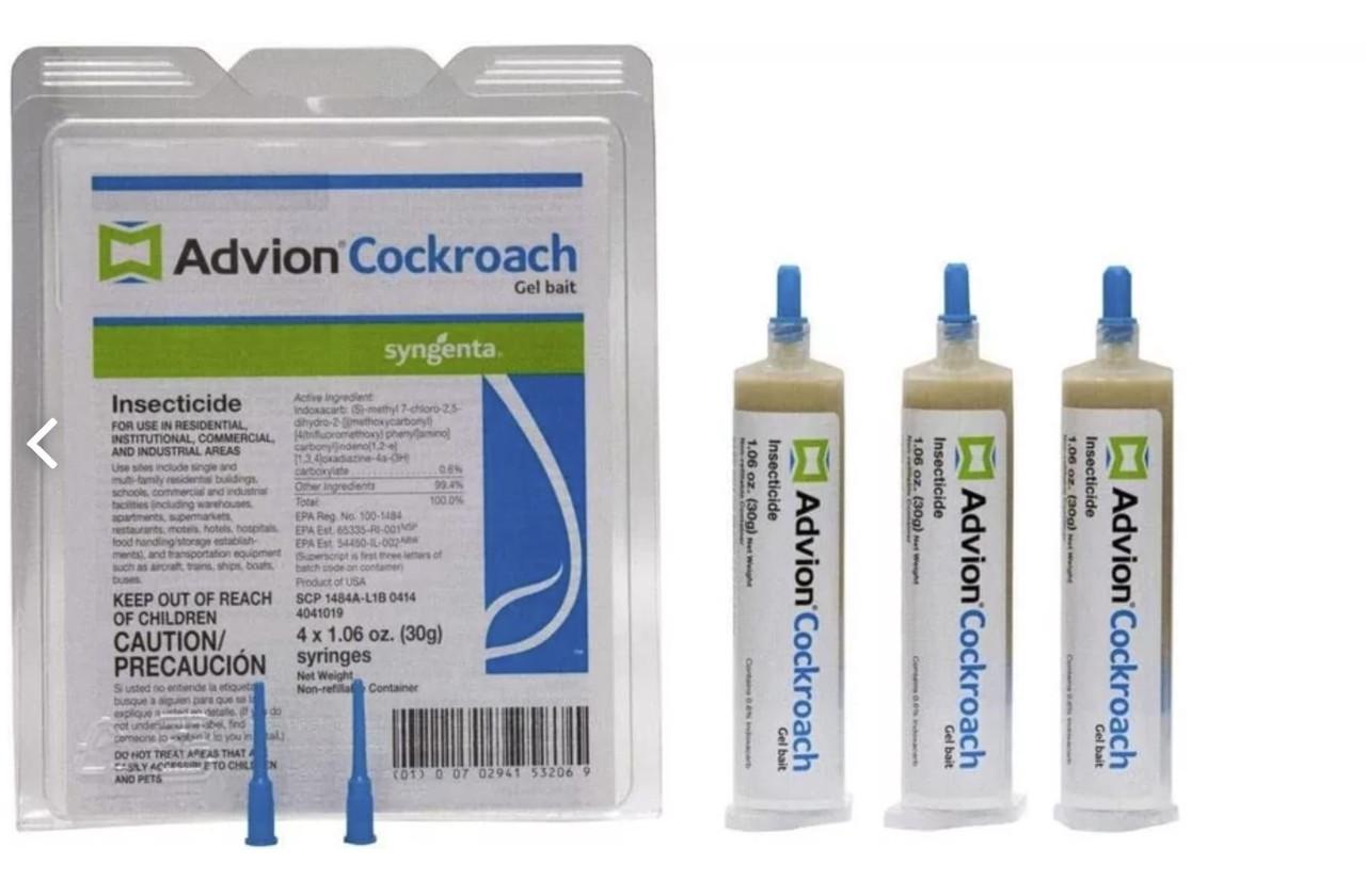 Гель яд от тараканов Advion Cockroach Gel Syngenta Evolution шприц/носик 3 шт. по 30 г (2363968970)