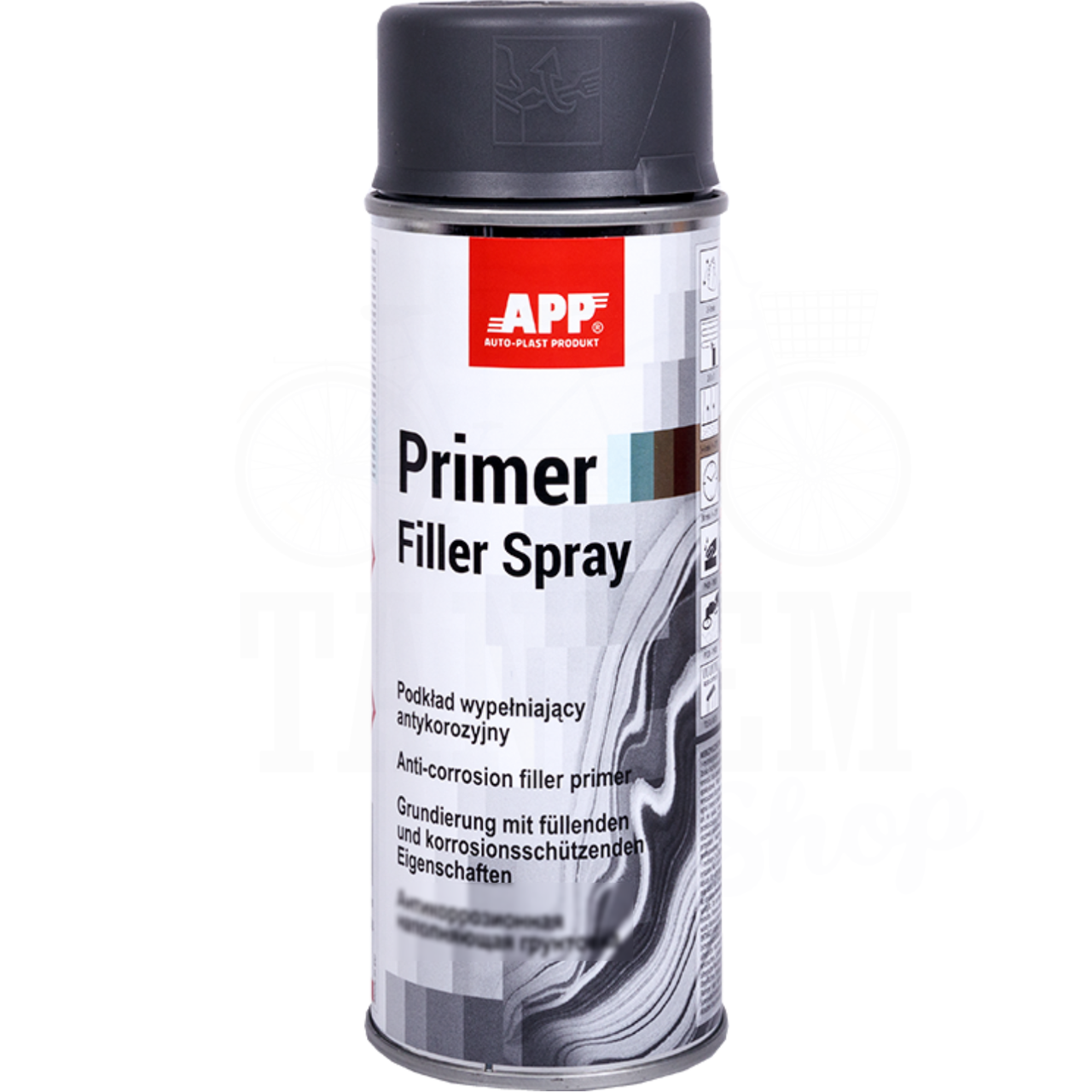 Грунт-наповнювач антикорозійний APP Primer Filler Spray 400 мл Сірий Грунт-наповнювач антикорозійний APP Primer Filler Spray 400 мл Сірий