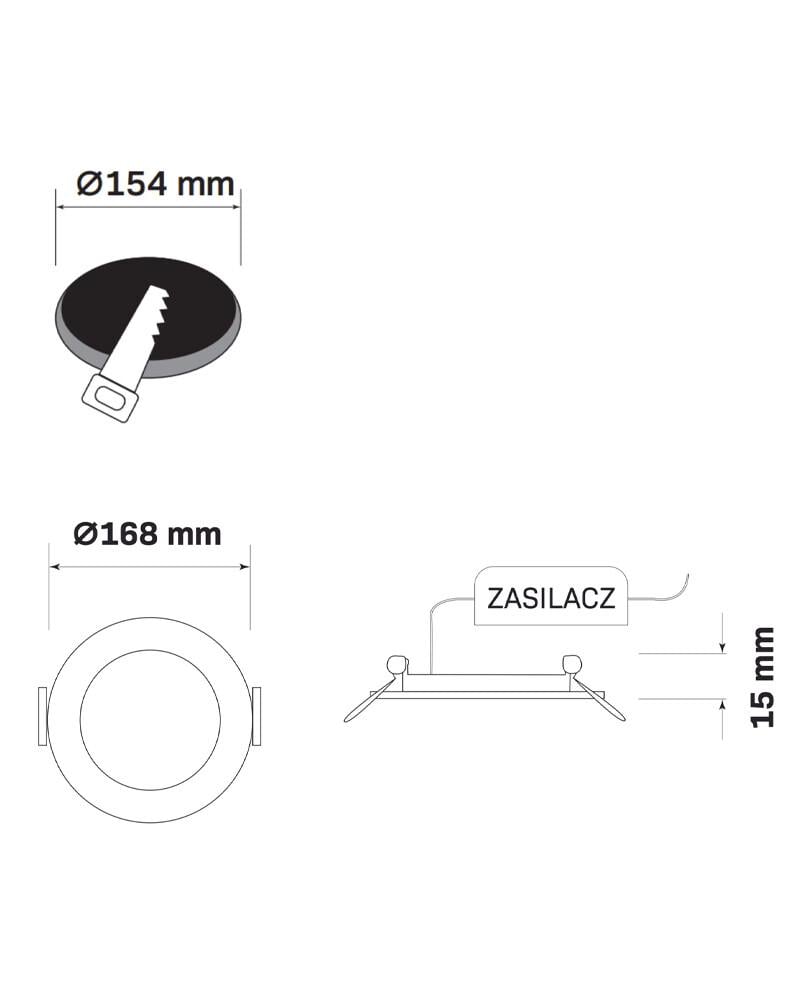 Точечный светильник Goldlux 324115 Rigel Led 1x10W 4000K 1200Lm IP20 Bk (21435310) - фото 6