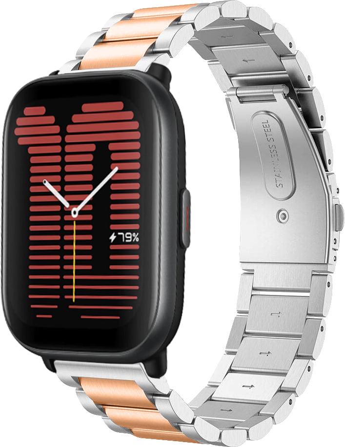 Ремінець металевий Shain Line для Amazfit Active Silver Rose (38403-68)