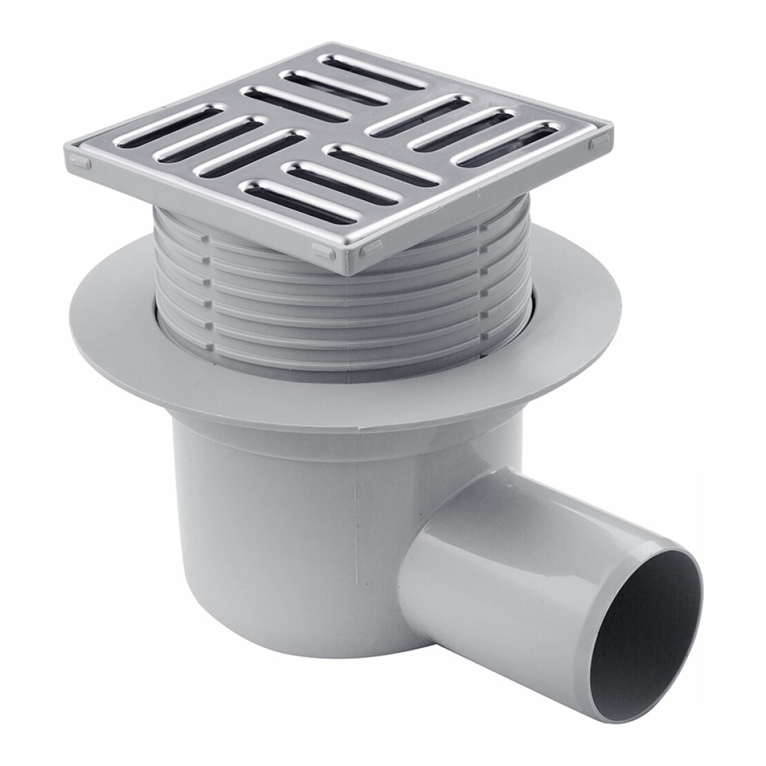 Трап с горизонтальным выходом ANIplast 50 мм с нержавеющей решеткой 10х10 см ТА5602EU (CV025223)