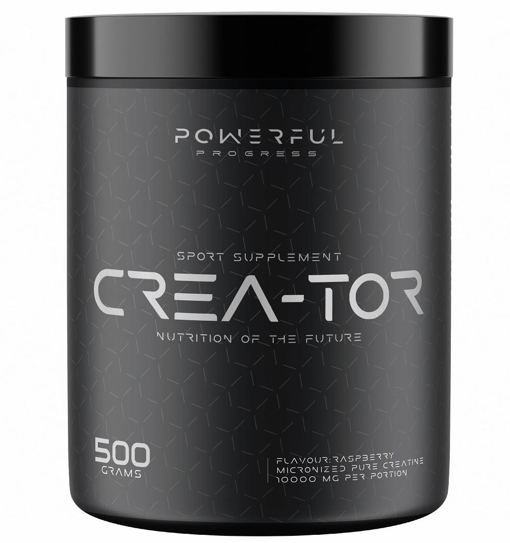 Креатин моногидрат Powerful Progress Crea-Tor Micronized 500 g /100 servings/ Raspberry