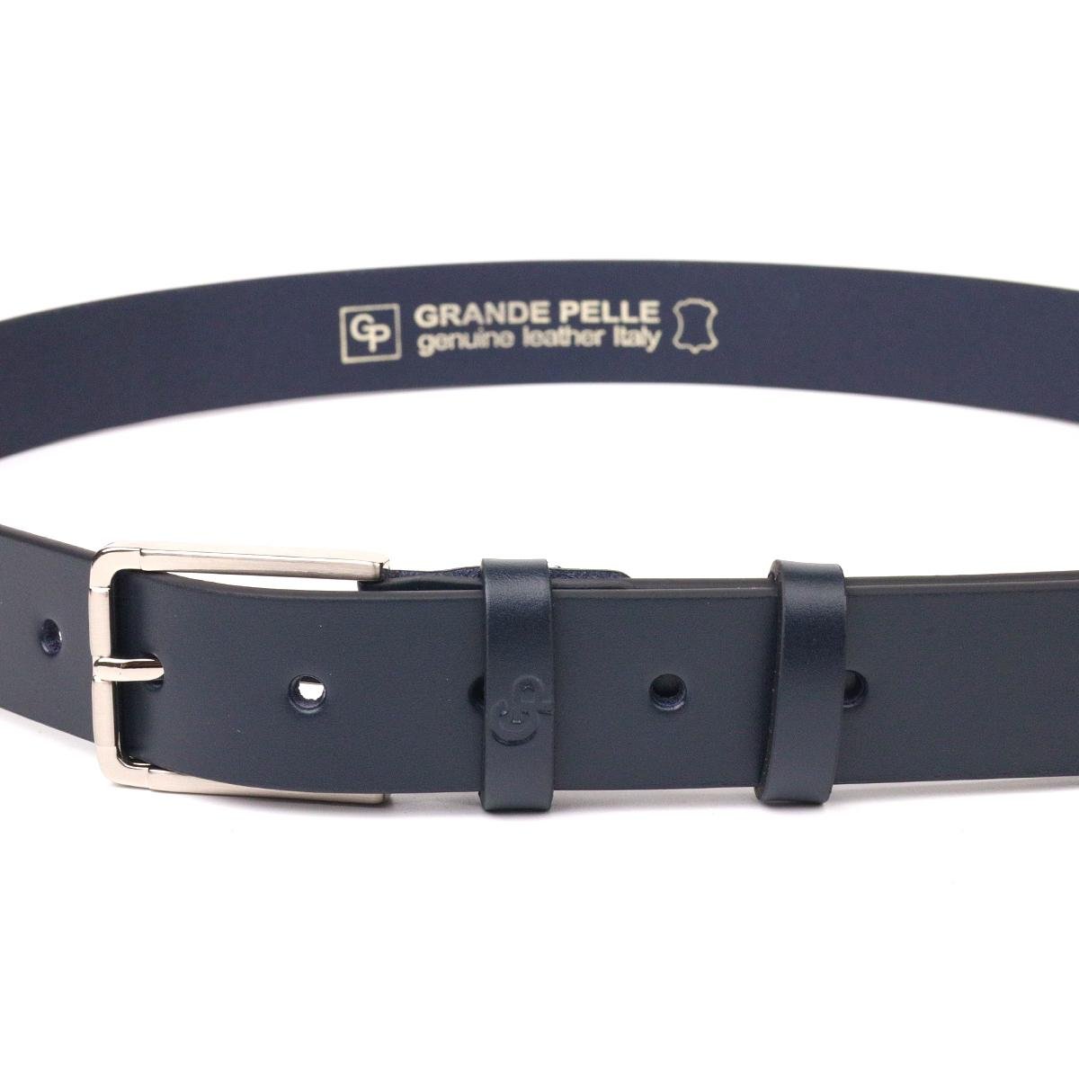 Ремень кожаный мужской GRANDE PELLE Leather Belt 21451 Синий (10847255) - фото 4