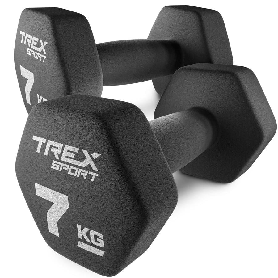 Гантели для фитнеса неопреновые TREX Sport TX-070VD 2x7 кг (5336)