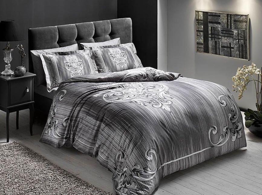 Постельное белье Tac Serenity сатин Делюкс Серый