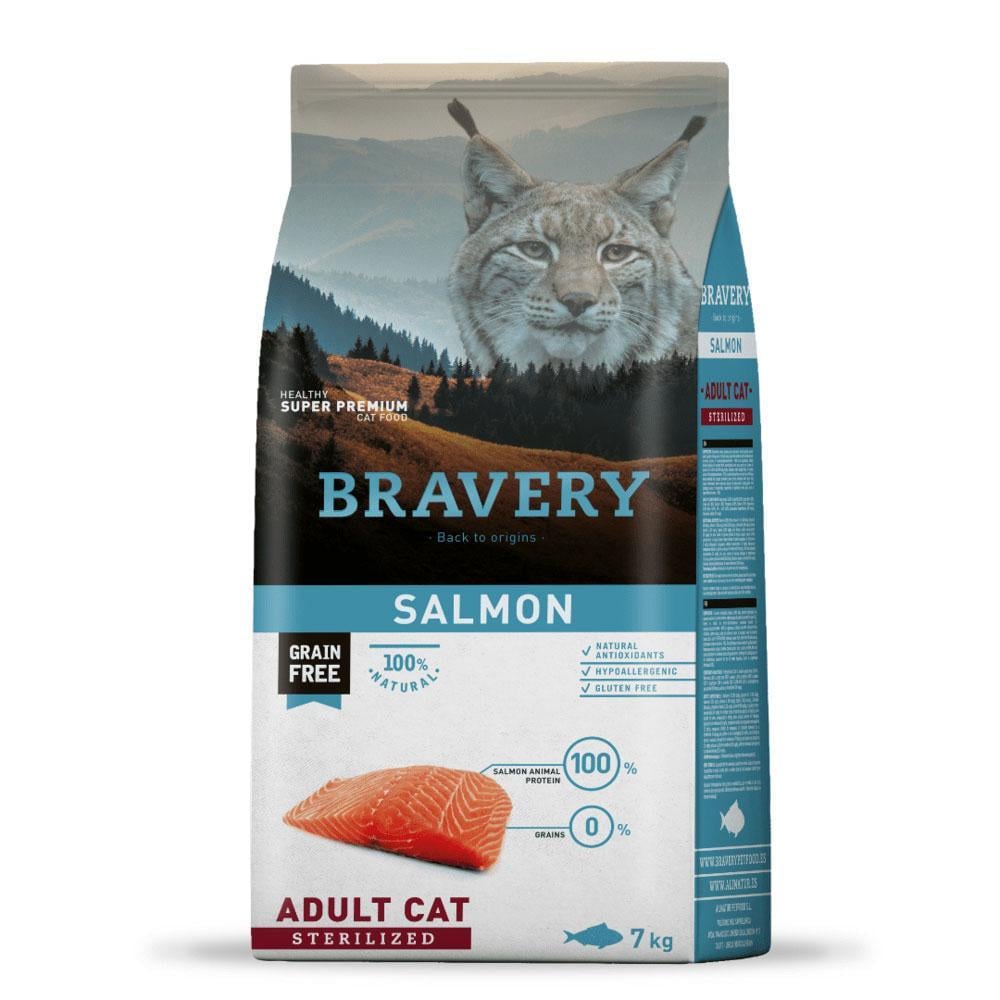 Корм сухий Bravery Salmon Cat Sterilized з лососем 7 кг