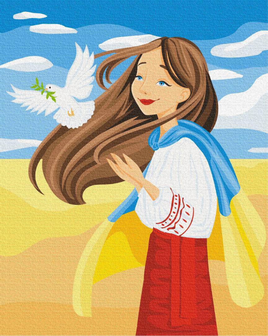 Картина по номерам Brushme Свободная Украина Василик Мария 40x50 см (BS53074)