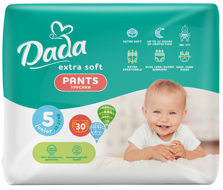 Трусики-підгузки Dada Extra Soft Junior р. 5 12–17 кг 30 шт. (2295928261)