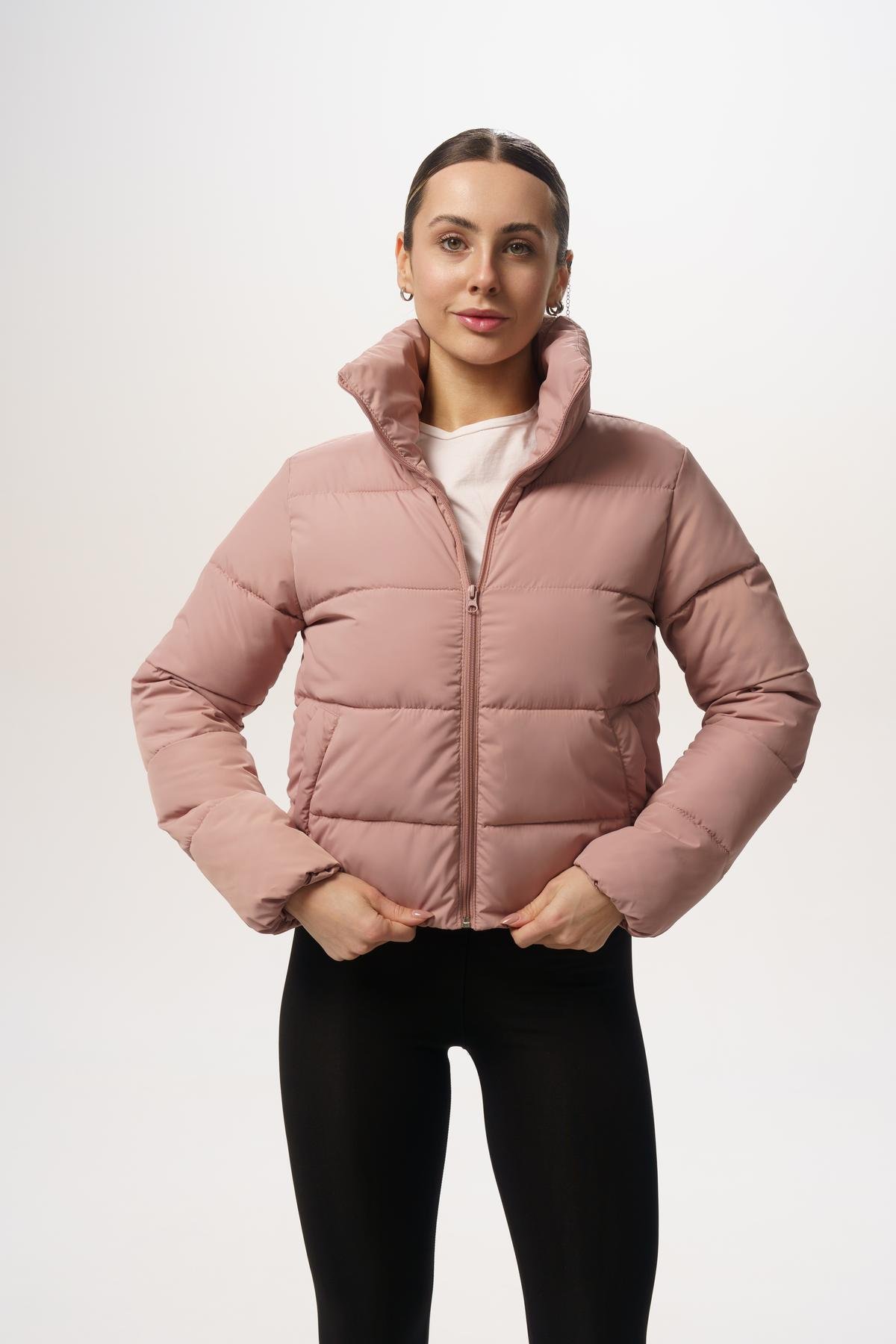 Куртка жіноча коротка Intruder Lolita весняно-осіння M-L Пудровий (1614676979/4/2)