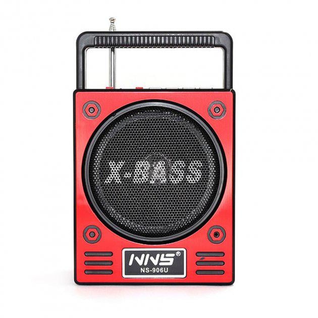 Радіоприймач NNS NS-906 USB/SD/FM MP3 з акумулятором та ліхтарем